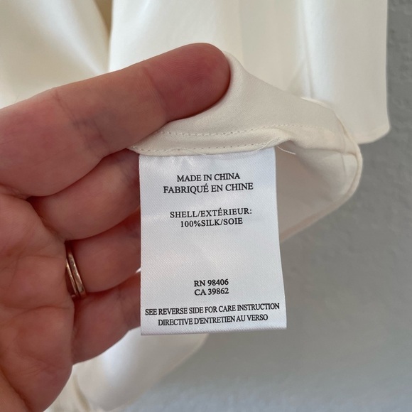 Theory Layered Ivory Silk Top - Picture 8 of 10